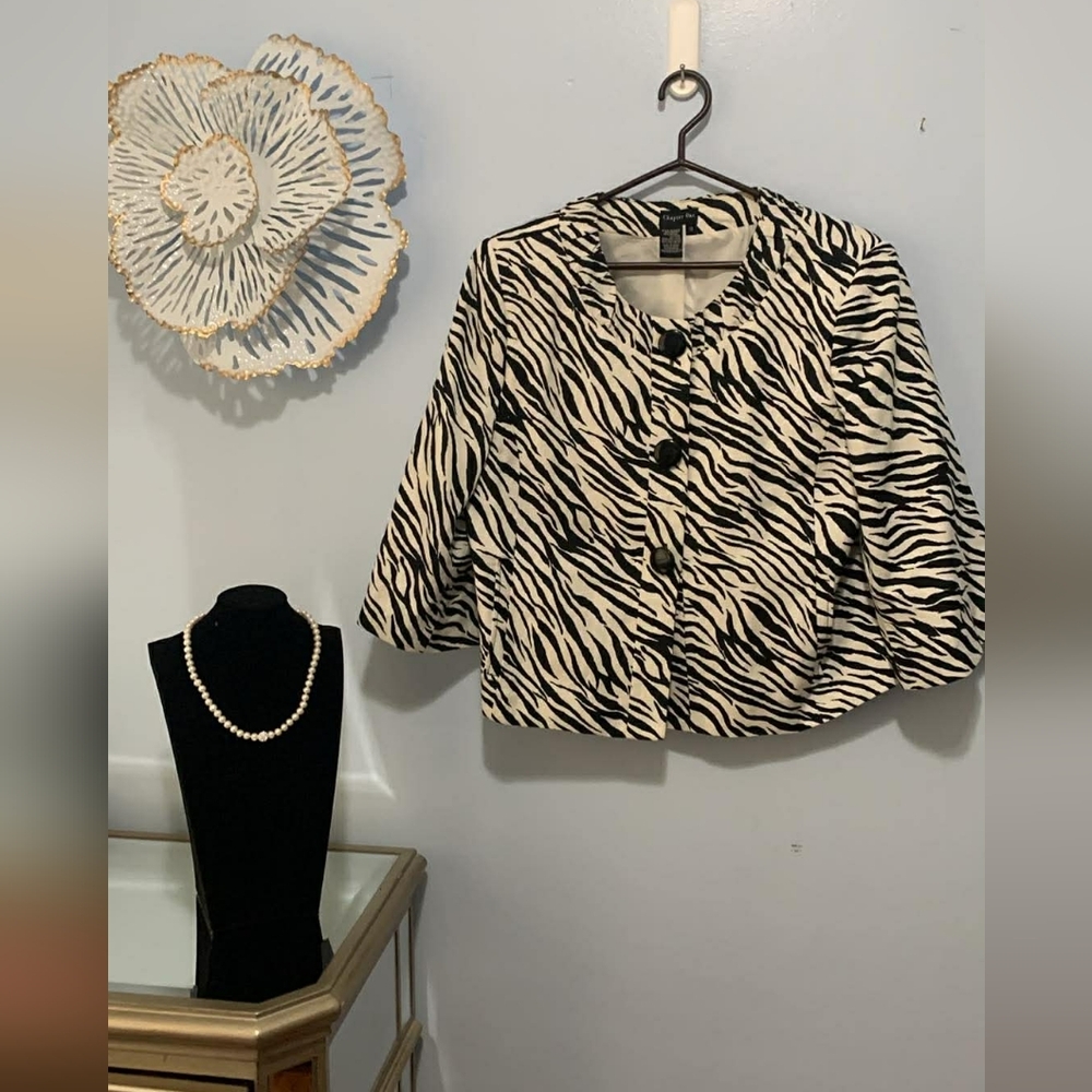 Chapter One  Black & White Zebra Print Jacket -